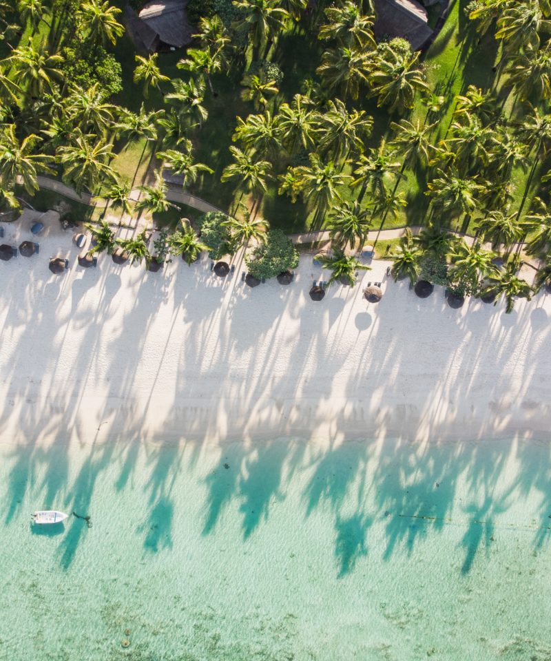 aerial beach mauritius